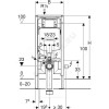 Инсталляция для подвесного унитаза Duofix без кнопки смыва Geberit 111.796.00.1