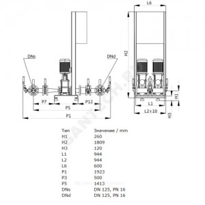 Установка пожаротушения CO-2 HELIX V 5206/2/SK-FFS-R Wilo 2453592 Установка пожаротушения CO-2 HELIX V 5206/2/SK-FFS-R Wilo 2453592