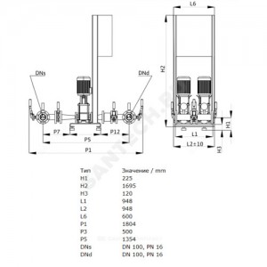 Установка пожаротушения CO 2 Helix V 3606/2/SK-FFS-R Wilo 2453581 Установка пожаротушения CO 2 Helix V 3606/2/SK-FFS-R Wilo 2453581