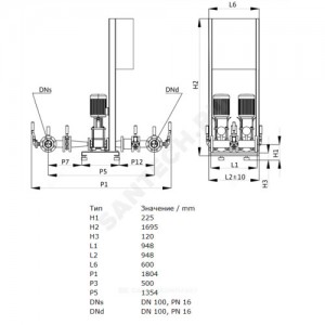 Установка пожаротушения CO 2 Helix V 3605/2/SK-FFS-R Wilo 2453579 Установка пожаротушения CO 2 Helix V 3605/2/SK-FFS-R Wilo 2453579