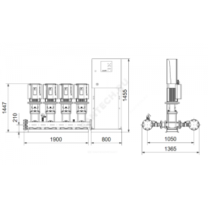 Установка повышения давления Hydro MPC-E 4 CRE64-3-2 Grundfos 98439539
