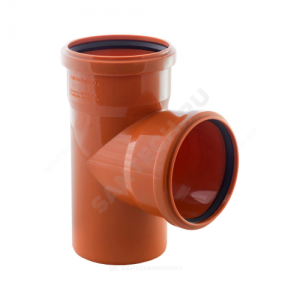 Тройник PP-B коричневый Дн 200х200х45гр б/нап в/к RTP (РосТурПласт) 21809