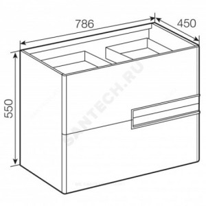 Тумба под умывальник 80 Victoria Nord Ice Edition белый глянец Roca ZRU9302731