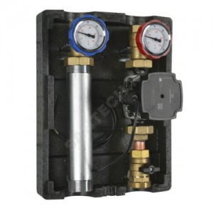 Группа насосная высокотемпературная R003 Ду 20 правая без смешения с насосом Grundfos UPS2 25/60 Icma 93R003AEDP326