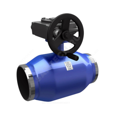 Кран шаровой сталь КШ.Ц.П.Р Ду 200 Ру25 п/привар с редуктором полнопроходной LD КШ.Ц.П.Р.200.025.П/П.02