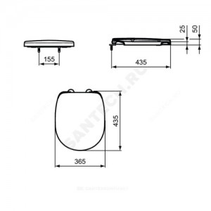 Сиденье для унитаза CONNECT SPACE дюропласт Ideal Standard E129001