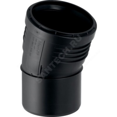 Отвод PP-MD бесшумный Silent-PP Дн 40х15гр б/нап в/к Geberit 390.120.14.1