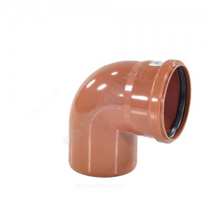 Отвод НПВХ с раструбом коричневый Дн 110х87гр б/нап в/к KGB Ostendorf 220240 Отвод НПВХ с раструбом коричневый Дн 110х87гр б/нап в/к KGB Ostendorf 220240