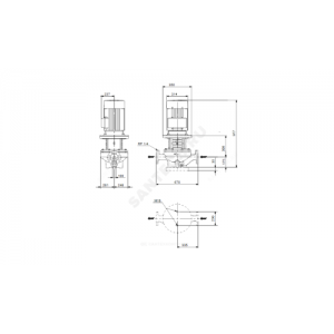 Насос ин-лайн с сухим ротором TP 100-250/4-A3-F-O-DAQF PN25 3х380-415В/50 Гц Grundfos 99087212