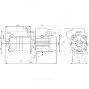 Насос многоступенчатый горизонтальный MHIL 305-E-1-230-50-2 PN10 1х230 В/50 Гц Wilo 4083901