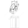 Отвод сталь бесшовный крутоизогнутый 90гр Дн 219х18,0 (Ду 200) под приварку ГОСТ 17375-2001