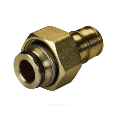 Соединитель для PE-X латунь Дн 20х3/4" накидная гайка с евроконусом GX179 Giacomini GX179Y054