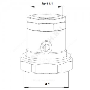 Вентиль шаровой с накидной гайкой Ду32 G2"xRp1 1/4" ВР (комплект) Grundfos 505539