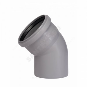 Отвод PP-H серая HT HTB Дн 110х45гр б/нап в/к Ostendorf 115120 Отвод PP-H серая HT HTB Дн 110х45гр б/нап в/к Ostendorf 115120