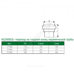 Переход PP-MD на гладкий конец керамической трубы зелёный KG2000 KG2000US Дн 110 б/нап в/к Ostendorf 777380 Переход PP-MD на гладкий конец керамической трубы зелёный KG2000 KG2000US Дн 110 б/нап в/к Ostendorf 777380