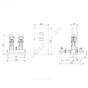 Установка пожаротушения Hydro MX-V 1/1 CR45-3 Grundfos 99789006 Установка пожаротушения Hydro MX-V 1/1 CR45-3 Grundfos 99789006