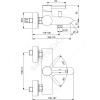 Смеситель для ванны с душем CERALINE одноручный Ideal Standard BC199U4