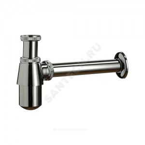 Сифон для умывальника бутылочный латунь 1 1/4"x32 с прямой трубкой 32мм хром без выпуска Орио CX-403