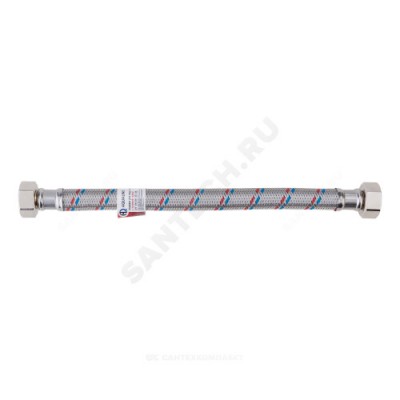 Подводка гибкая для воды нержавеющая оплетка ГИГАНТ 3/4" г-г L=1,2 м AQUALINE 4952