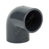 Отвод ПВХ серый под клеевое соед Дн 140х90гр Ру10 напорный Aquaviva Отвод ПВХ серый под клеевое соед Дн 140х90гр Ру10 напорный Aquaviva