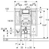 Инсталляция для подвесного унитаза Duofix без кнопки смыва для инвалидов Geberit 111.375.00.5