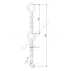 Цепь подъемная с карабином сталь оц L=10 м Grundfos 98425783