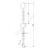 Цепь подъемная с карабином сталь оц L=10 м Grundfos 98425783