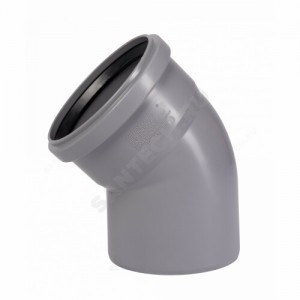 Отвод PP-H серая HT HTB Дн 125х45гр б/нап в/к Ostendorf 116120 Отвод PP-H серая HT HTB Дн 125х45гр б/нап в/к Ostendorf 116120