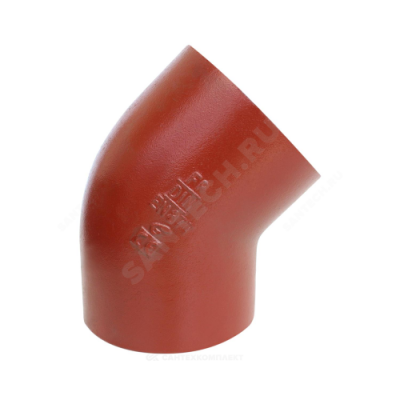 Отвод чугун SML Ду 100х45гр б/растр FP PREIS 10073