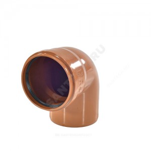 Отвод НПВХ с раструбом коричневый Дн 110х45гр б/нап в/к Агригазполимер Отвод НПВХ с раструбом коричневый Дн 110х45гр б/нап в/к Агригазполимер