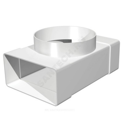 Соединитель Т-образный 60х204/D125/60х204 пластик Эра 620ТФ12,5П