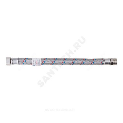 Подводка гибкая для воды нержавеющая оплетка ГИГАНТ 1/2" г-ш L=0,5 м AQUALINE 4940