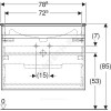 Умывальник с тумбой Renova Plan 80 лава матовый Geberit 501.916.JK.1
