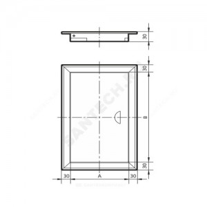 Люк-дверца с фланцем и замком сталь 150х200 ЛТМЗ Эра ЛТ1520МЗ