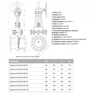 Задвижка клиновая сталь 30лс564нжХЛ Ду 1000 Ру25 фл с редуктором МЗТА Задвижка клиновая сталь 30лс564нжХЛ Ду 1000 Ру25 фл с редуктором МЗТА