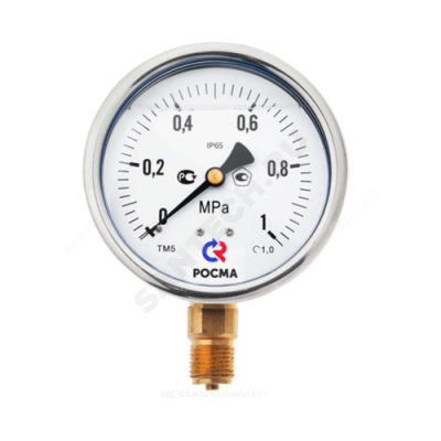 Манометр ТМ-520Р.00 радиальный Дк100мм 0-0,6 МПа G1/2" Росма 00000000960