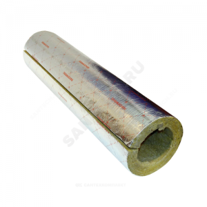 Цилиндр навивной минеральная вата ROCKWOOL 100 кашированный фольгой 70/60 L=1м ROCKWOOL 135267 Цилиндр навивной минеральная вата ROCKWOOL 100 кашированный фольгой 70/60 L=1м ROCKWOOL 135267