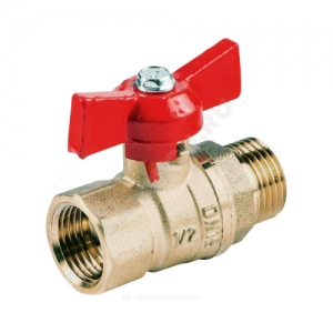 Кран шаровой латунь Стандарт 231 аналог 11б27п1 Ду 15 Ру16 ВР/НР полнопроходной бабочка ГАЛЛОП 103165 .