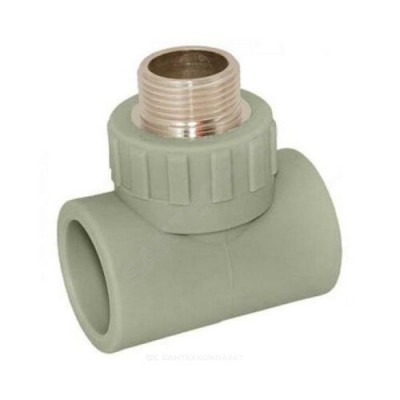 Тройник PP-R комбинированный серый НР Дн 20х3/4" VALFEX 10128120Г