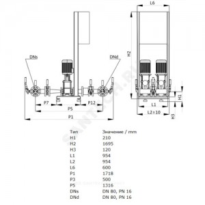 Установка пожаротушения CO-2 HELIX V 1003/SK-FFS-D-R Wilo 2898342 Установка пожаротушения CO-2 HELIX V 1003/SK-FFS-D-R Wilo 2898342