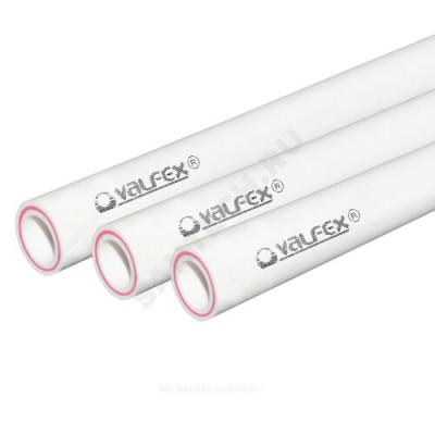Труба PP-R белая арм стекловолокном Дн 90х15,0 Ру25 SDR6 Т<90С L=4м VALFEX 10106090