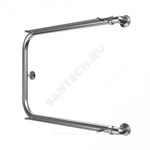 Полотенцесушитель водяной нерж сталь П-образный Ду 20 (3/4") НР с полочкой 320х900мм боковое подключение в/к Элит-Металл ВЭК-12-06