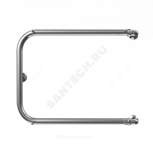 Полотенцесушитель водяной нерж сталь П-образный Ду 20 (3/4") НР с полочкой 320х900мм боковое подключение в/к Элит-Металл ВЭК-12-06