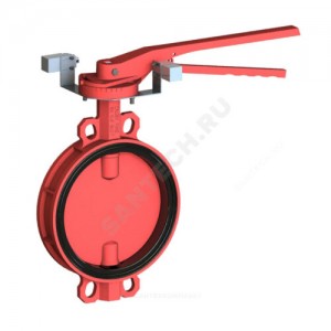 Затвор дисковый поворотный чугун VPI4448R2C-02EP Ду 100 Ру16 межфл с рукояткой диск чугун манжета EPDM с концевыми выключателями Tecofi VPI4448R2C-02EP0100