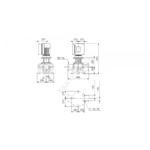 Насос ин-лайн с сухим ротором TPE 150-110/4-A-F-A-BAQE PN16 3х380-500В/50 Гц Grundfos 99113646