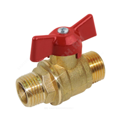 Кран шаровой латунь 11б27п7 Ду 15 Ру16 НР бабочка Цветлит ZW10067