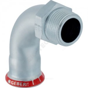 Отвод сталь углеродистая 90гр Дн 15х1/2" пресс/НР Mapress Geberit 20503