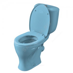 Унитаз-компакт Воротынский голубой нижний подвод косой выпуск 1/реж полипропилен Santeri 1.P401.7.S06.00B.F