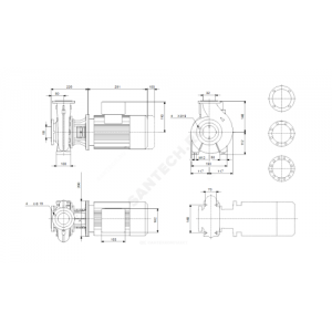 Насос консольно-моноблочный NB32-125/115 A-F2-A-BQQE PN16 3х220-240/380-415В/50Гц Grundfos 98042368