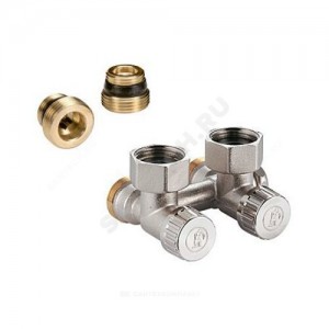 Узел нижнего подключения R384 Ду 15 Ру10 1/2"x18 угловой Giacomini R384X011